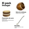 Mate uruguayo con posa mate y bombilla